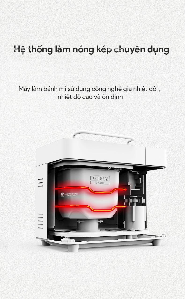 Độc Quyền - Máy làm bánh mì tự động Petrus PE9600VN 15 PE9600 10