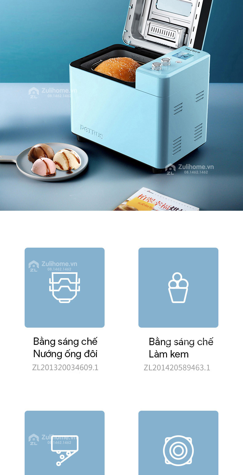 Máy Làm Bánh Mì Cao Cấp Petrus PE9709 13 PE9709 13