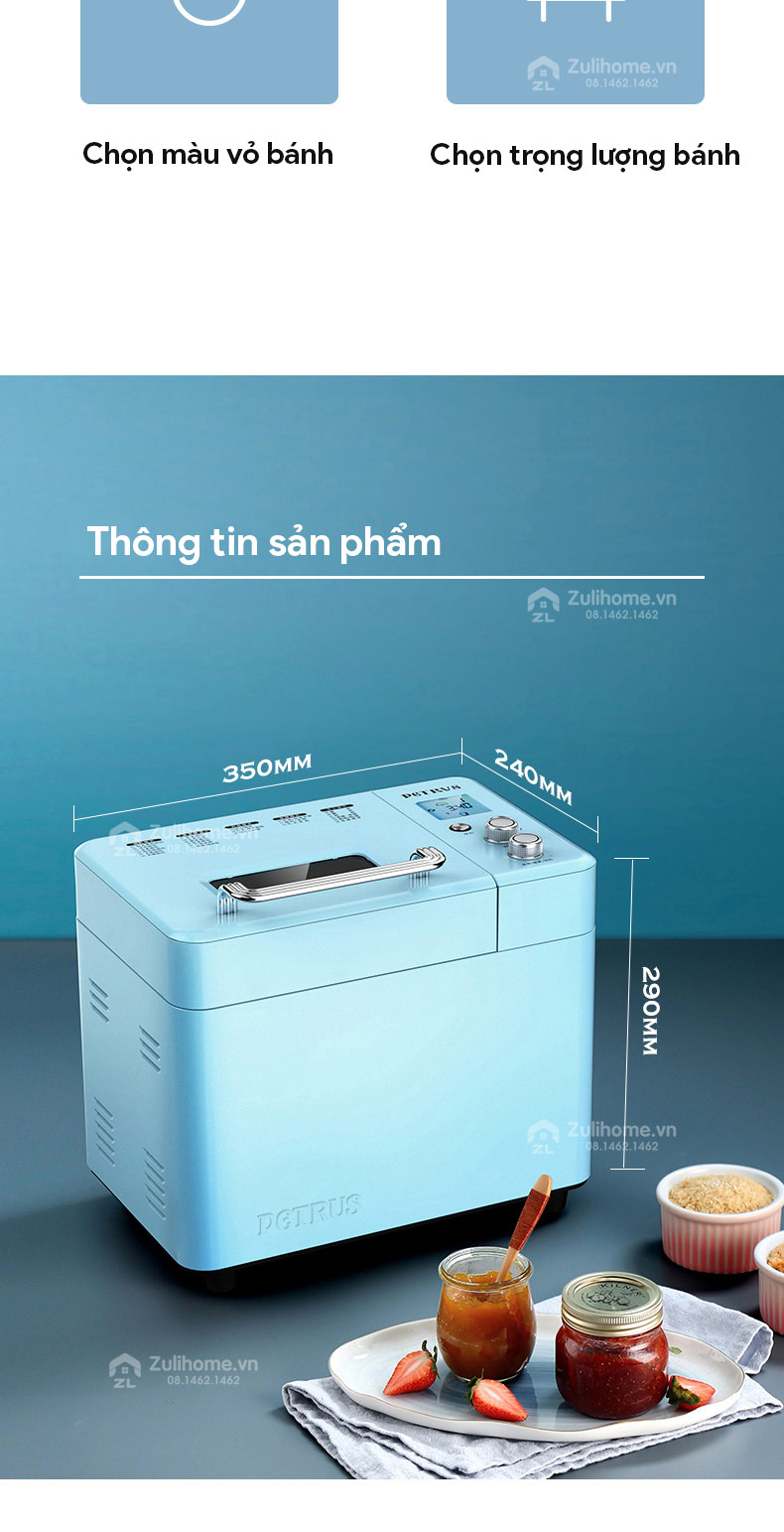 Máy Làm Bánh Mì Cao Cấp Petrus PE9709 16 PE9709 16