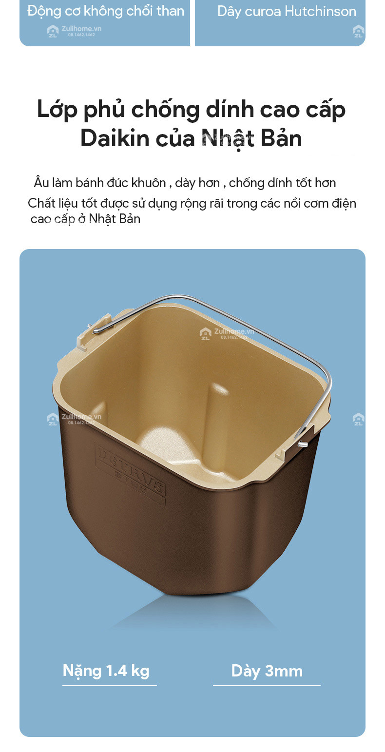Máy Làm Bánh Mì Cao Cấp Petrus PE9709 4 PE9709 4