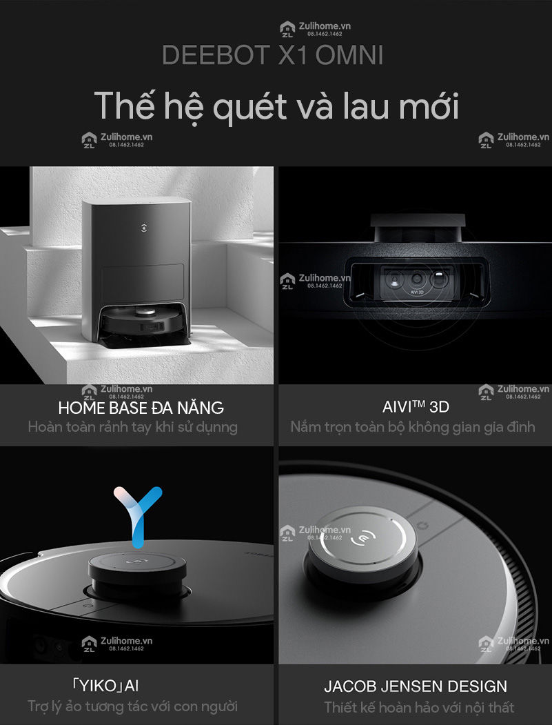 Robot Hút Bụi Lau Nhà Ecovacs Deebot X1 OMNI 8 OMNI X1 2