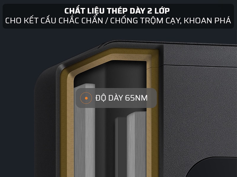 Két sắt vân tay thông minh Xiaomi Mijia có báo động 2 ket sat van tay thong minh xiaomi mijia co bao dong 06