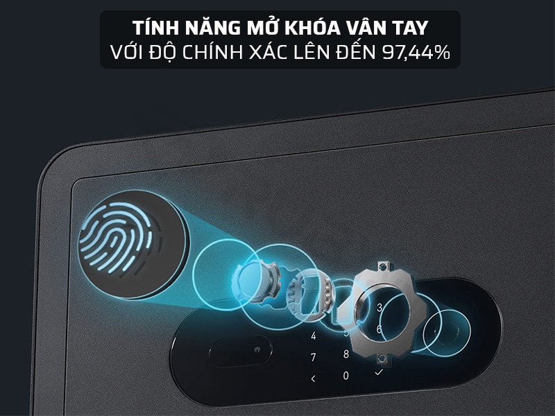 Két sắt vân tay thông minh Xiaomi Mijia có báo động 4 ket sat van tay thong minh xiaomi mijia co bao dong 08
