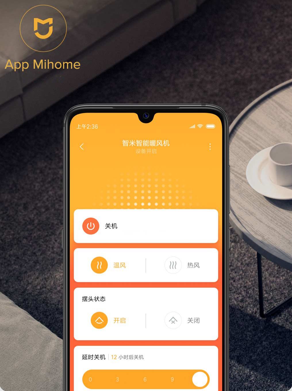 Quạt sưởi Xiaomi thông minh Smartmi ZNNFJ07ZM 3 quat suoi thong minh Xiaomi Mijia ZNNFJ07ZM app