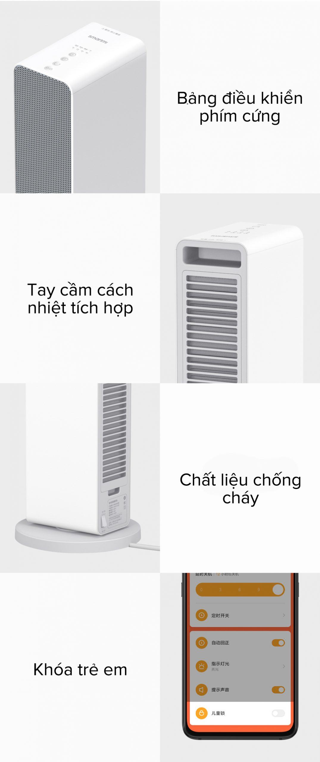Quạt sưởi Xiaomi thông minh Smartmi ZNNFJ07ZM 10 quat suoi thong minh Xiaomi Mijia ZNNFJ07ZM thong so ky thuat scaled 1