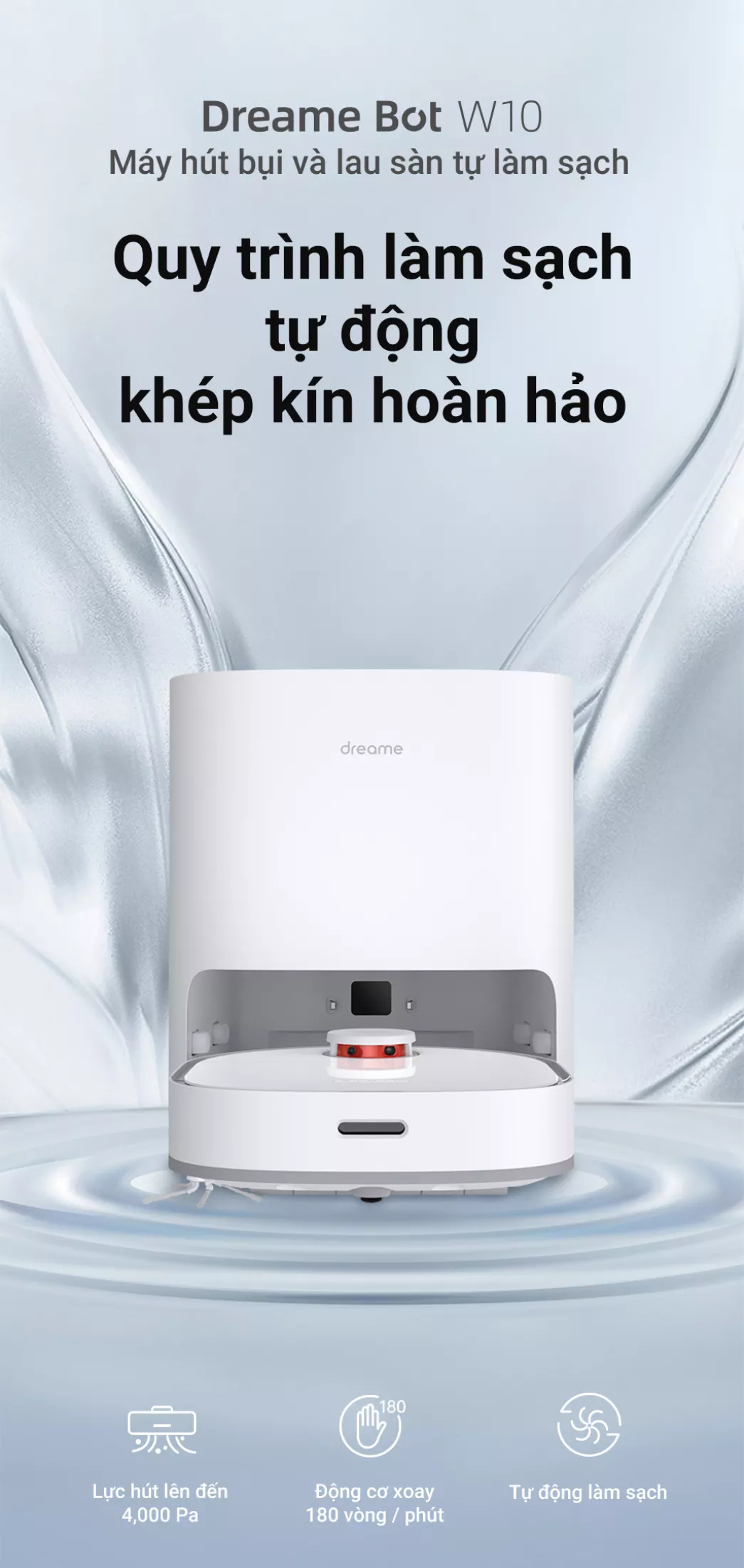 Robot Lau Sàn Hút Bụi Lau Nhà Dreame Bot W10 - Hàng Công Ty, Bản Quốc Tế 7 Dreame Bot W10 11