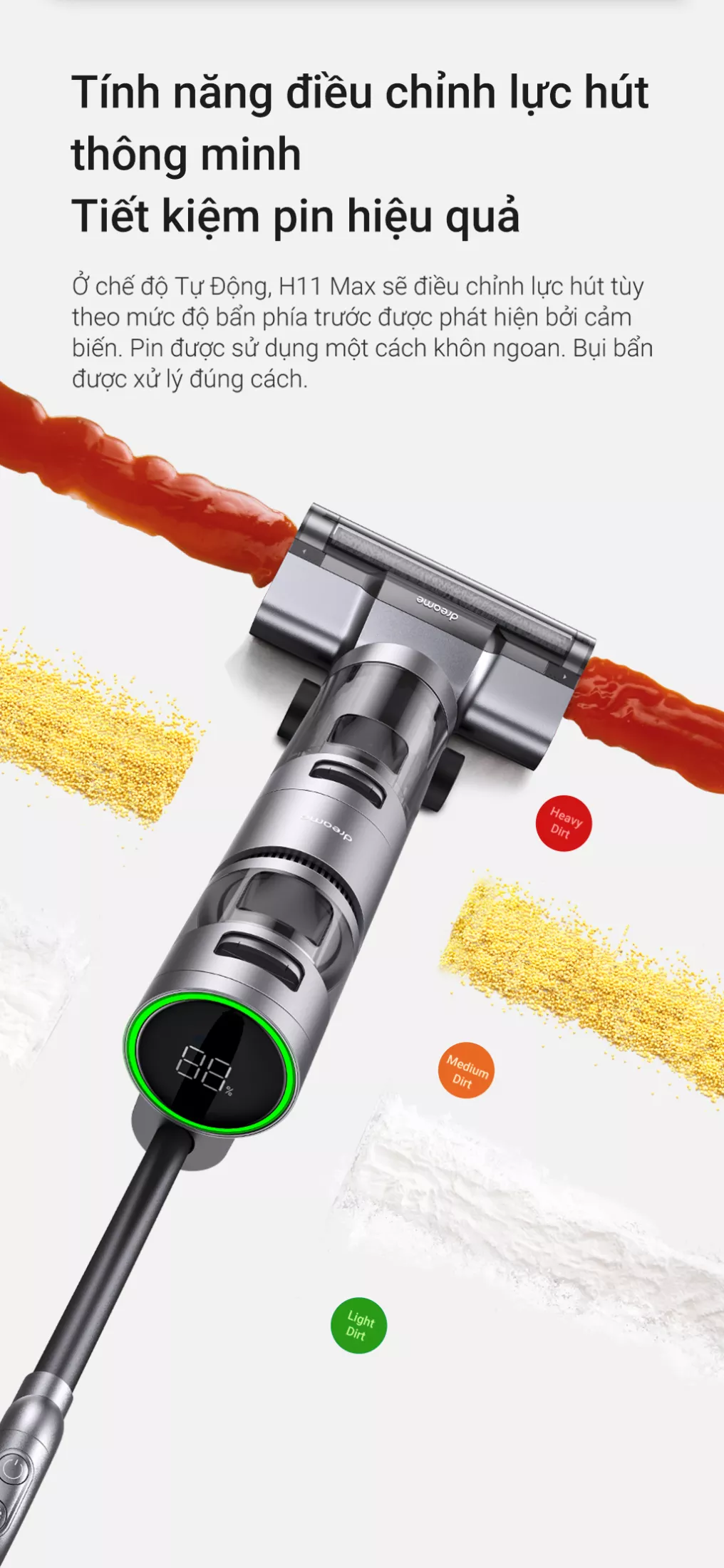 Máy Hút Bụi Lau Nhà Không Dây Dreame H11 Max – Hàng Công ty, Bản Quốc tế 5 Dreame H11