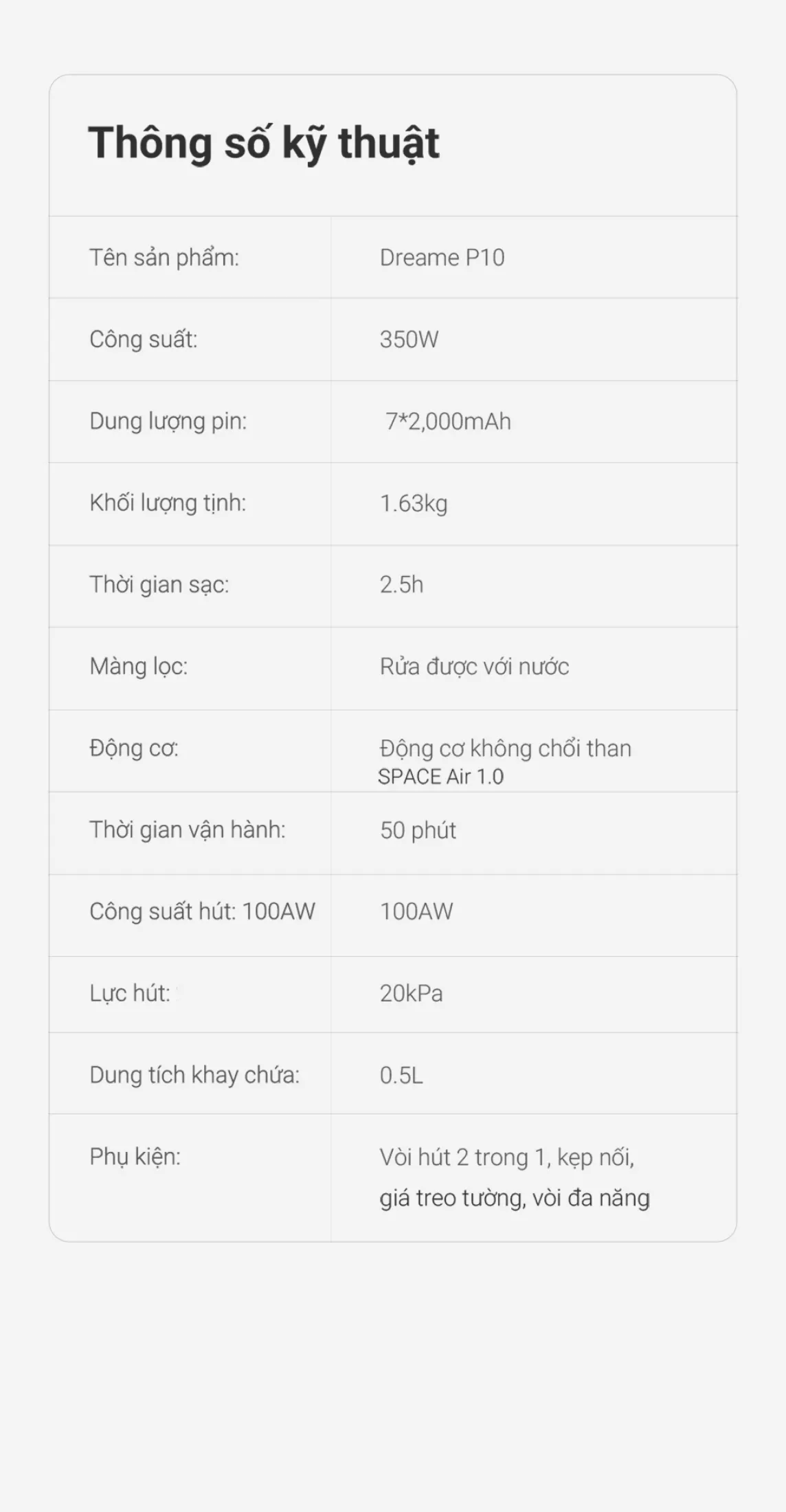 Máy Hút Bụi Cầm Tay Không Dây Xiaomi Dreame P10 - Hàng Công ty, Bản Quốc tế 9 Dreame P10 9