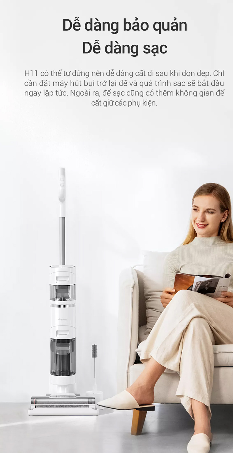 Máy Hút Bụi Lau Nhà Không Dây Dreame H11 - Hàng Công ty, Bản Quốc tế 11 máy hút bụi Dreame H11