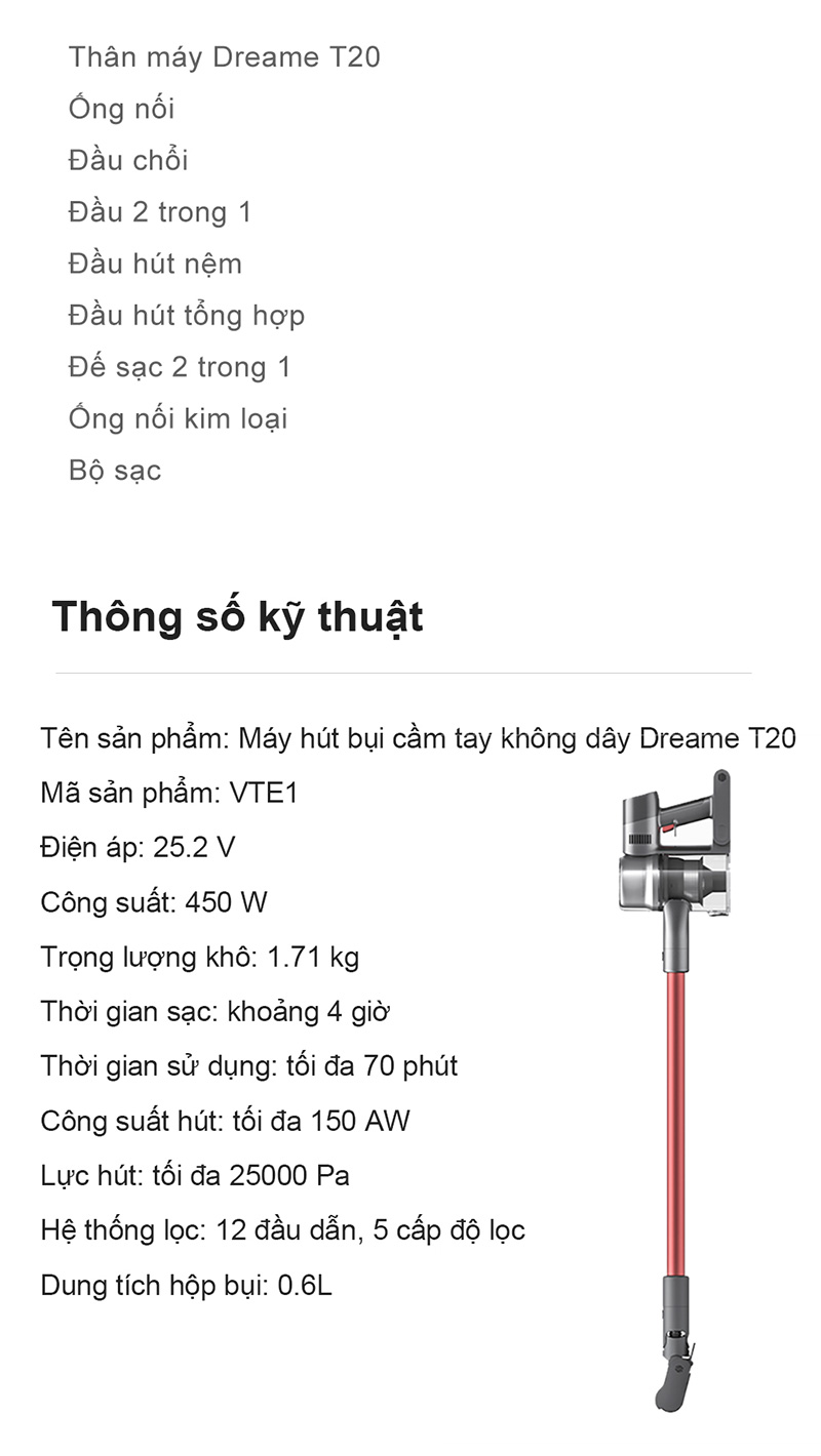 Robot Hút Bụi Lau Nhà Dreame T20 27 Robot hút bụi Dreame T20