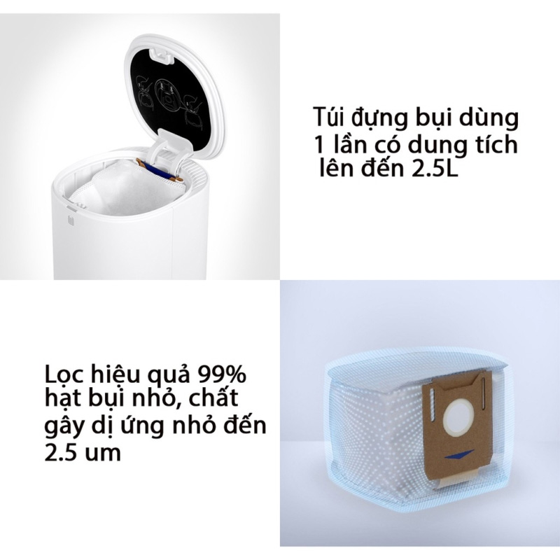 Túi đựng rác của Dock sạc hút rác tự động (1 Hôp 3 cái) 4 Túi đựng rác của Dock sạc hút rác tự động